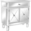Nightstands Mirrored Dresser Nightstand With 1 Drawer And Two Doors Mirrored Nightstands 1