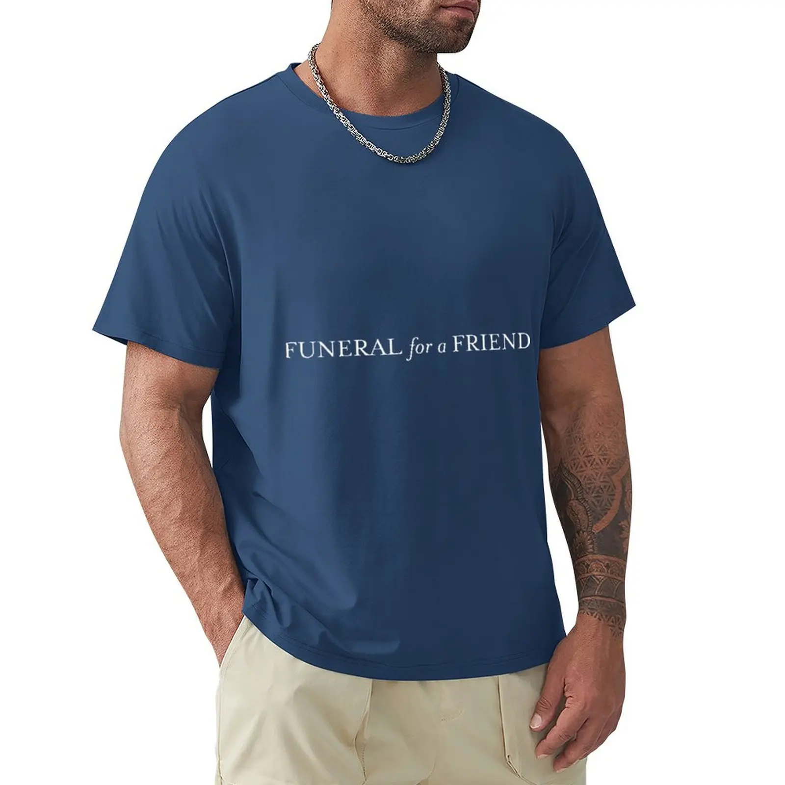 

Funeral for a Friend Band Logo T-shirt funnys heavyweights Men's cotton t-shirt