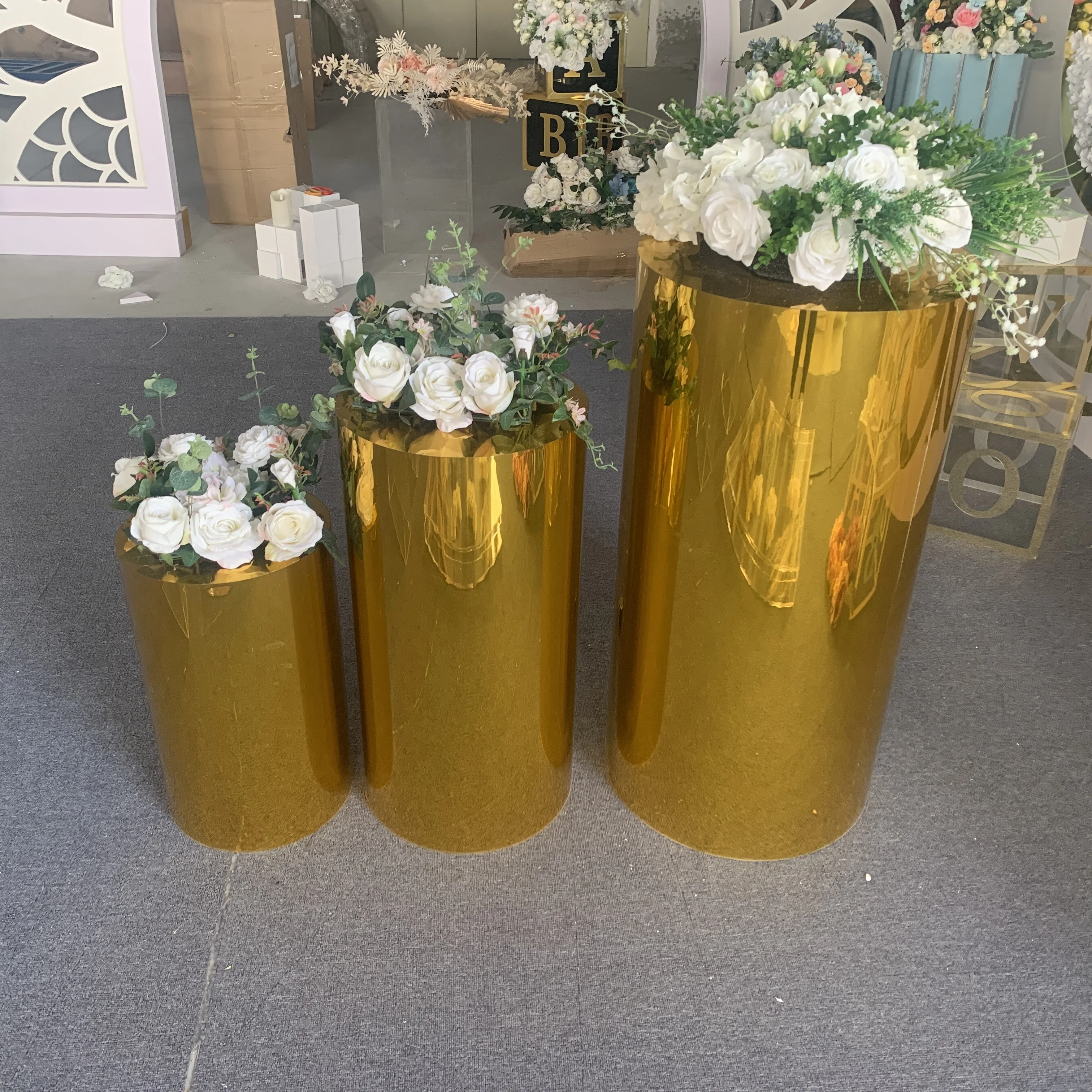

5 шт./компл.) Золотая зеркальная Золотая Колонка qq250
