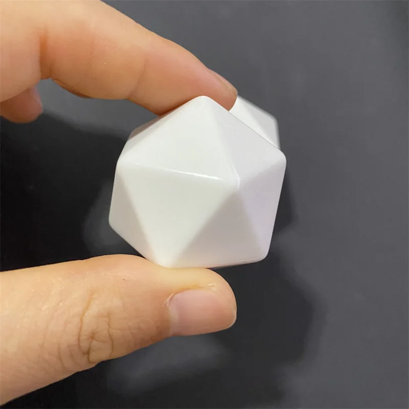 2Pcs/Set 38mm Big Size 20 Side Blank Rounded D20 Dice DIY Board Game Accessories