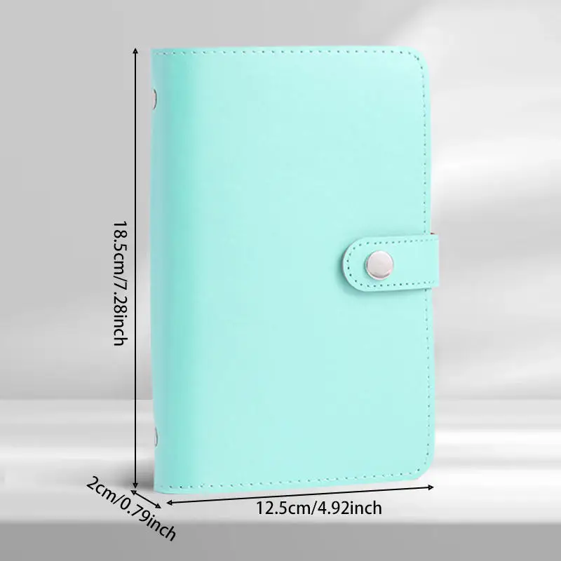 Großes Sparbuch mit doppelseitigen Taschen aus PU-Leder zur Aufbewahrung von Geldscheinen für die Budgetplanung – Detail 8