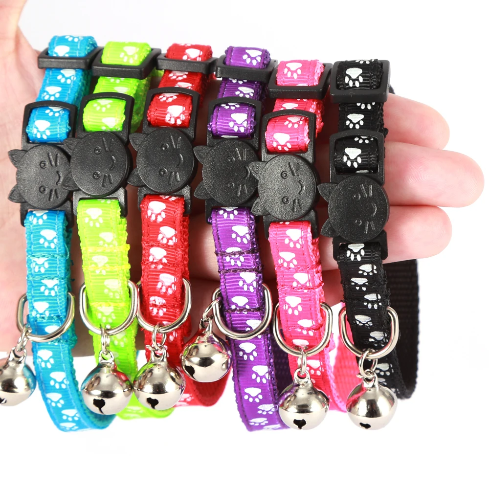 Glow at Night Claws Cat Collar Pet Collars Noctilucence Cats Necklace Reflective Material Adjustable Collar Pet Accessories 5