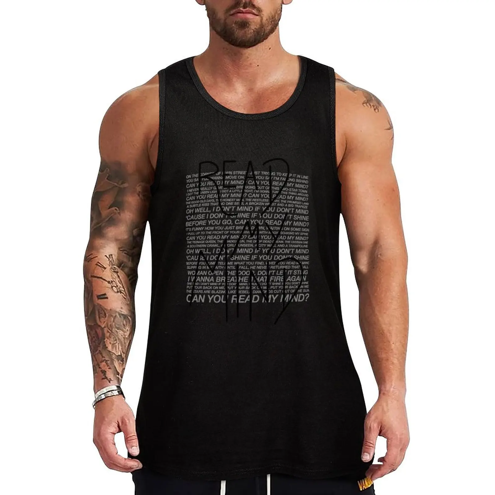 

Read my mind Tank Top T-shirt men sleeveless shirt man gym T-shirt Men's gym Sports clothing