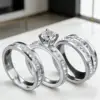 92834-ccf232.jpg Ensemble de 3 bagues en acier inoxydable plaqué or avec zircone (CZ) pour femme, bijoux classiques, accessoires, cadeau