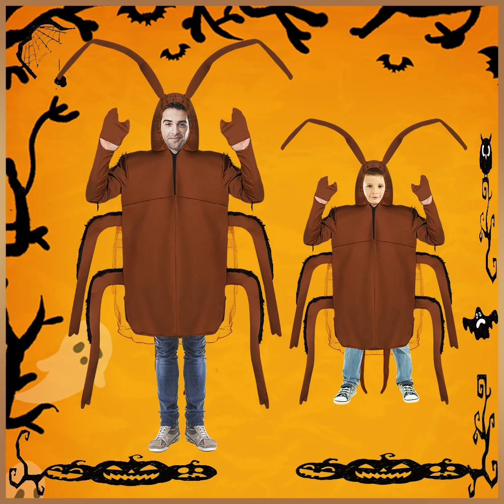 

Animal Cockroach Cosplay Costume Halloween Funny Christmas Jumpsuit For Adult Kids Stage Performance Carnival Uniform