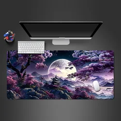 Sakura Landscape XXL Desk Accessory Mat - 1000x500x3mm Keyboard and Mouse Pad - 300x600x2mm (Mouse pad 4)