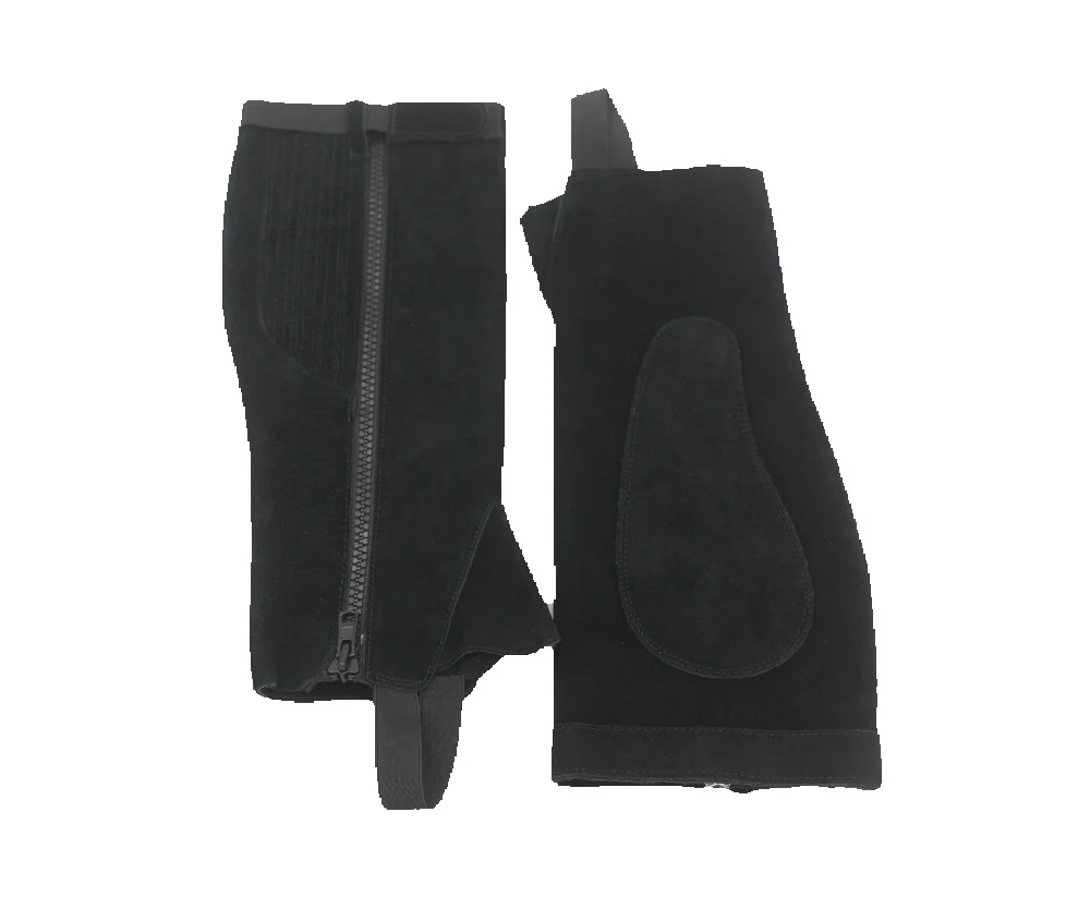 Horse Riding Chaps Half Chaps Suede Leather Equestrian Body Protector Equipment Genuine Suede Leather Horse Saddle