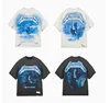 Represents Short-sleeved T-shirt Joint Metallica Print Men's and Women's Same American High Street Crew Neck Loose Retro Top 2