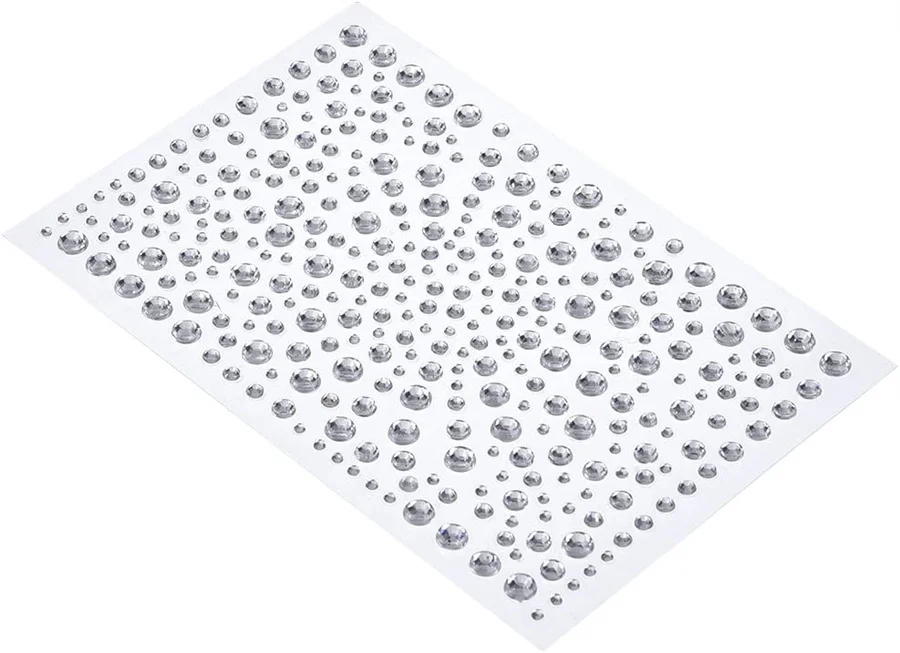 1725/2100 Stück klare Strass-Aufkleber für Kinder, DIY, Basteln, selbstklebende Bling-Edelsteine, Kristallaufkleber, Gesicht, Nagel, Sammelalbum, Dekoration – Detail 4