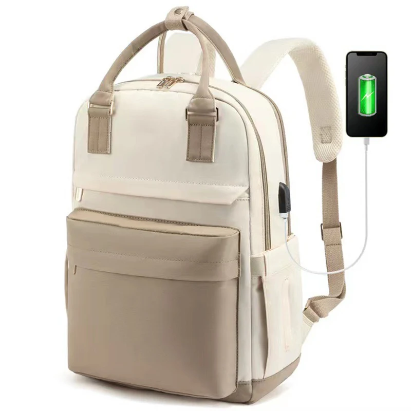 

Laptop Backpack for Women 15.6 Inch Laptop Bag with USB Port Fashion Waterproof Backpacks Teacher Nurse Stylish Travel Bags
