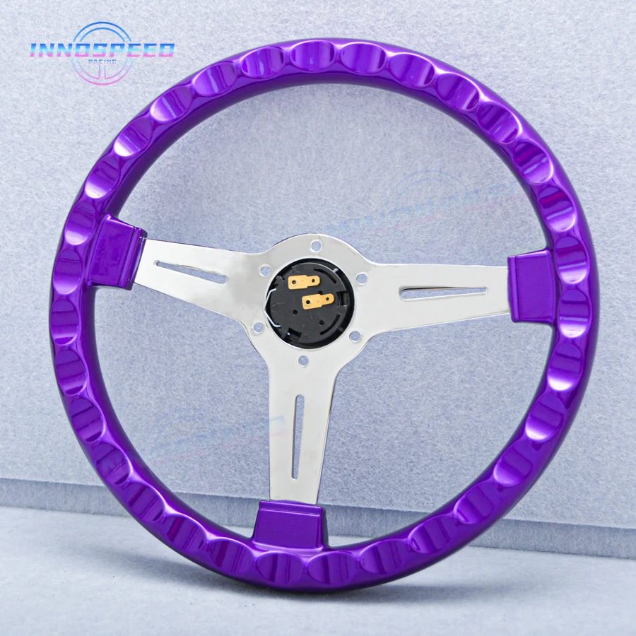 カーレーシングス 14 インチ 350MM ドリフトアクリルステアリングホイール Amazon.co.jp: レーシング14インチ350mm深さ凹型ドリフト