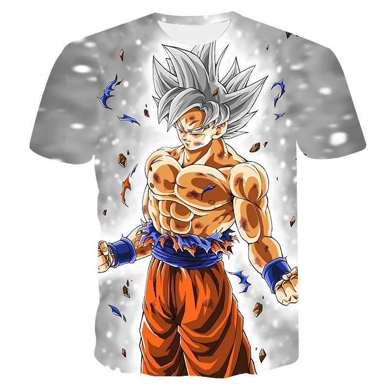 Japnan Anime Dragon Ball Z Top Kids Boy Print Short Sleeve O Neck T-shirt Tees Boys' Casual Clothes Tops Children Soft T-shirts 6