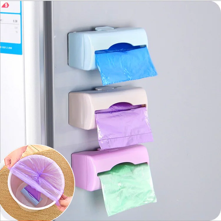 Garbage Bag Storage Box Wall Mounted Trash Bags Holder Kitchen Plastic Bag Container Bathroom Garbag Storage Box trash bags disposable trash bags garbage bags