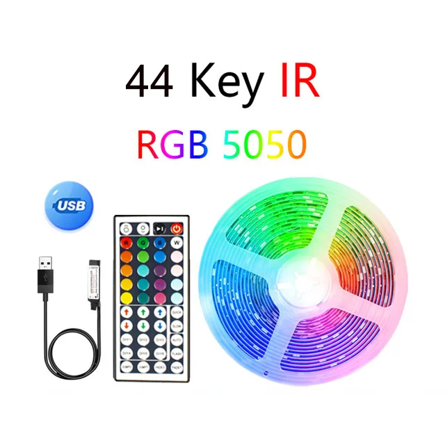 led strip remote Bluetooth LED Strip RGB5050 APP Control Color Change Tape for TV Backlight USB Strip Light with 24keys Bedroom Decoration DC5V dotless led strip lights LED Strips