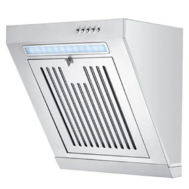 230W Mini Side Suction Range Hood Stainless Steel Panel Hanging Household Ventilator 400mm Kitchen Exhaust Cooker Hoods 220V 3