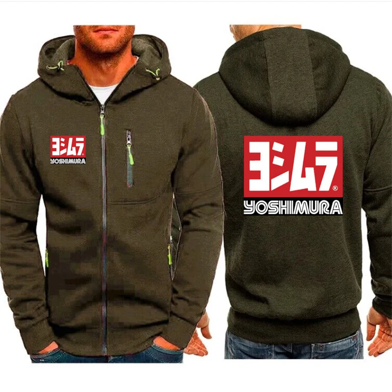 Hoodies Men Jacket Yoshimura Japan Print Casual HipHop Harajuku Hooded Sweatshirts Mens Zipper Jacket Man Hoody Clothing 6