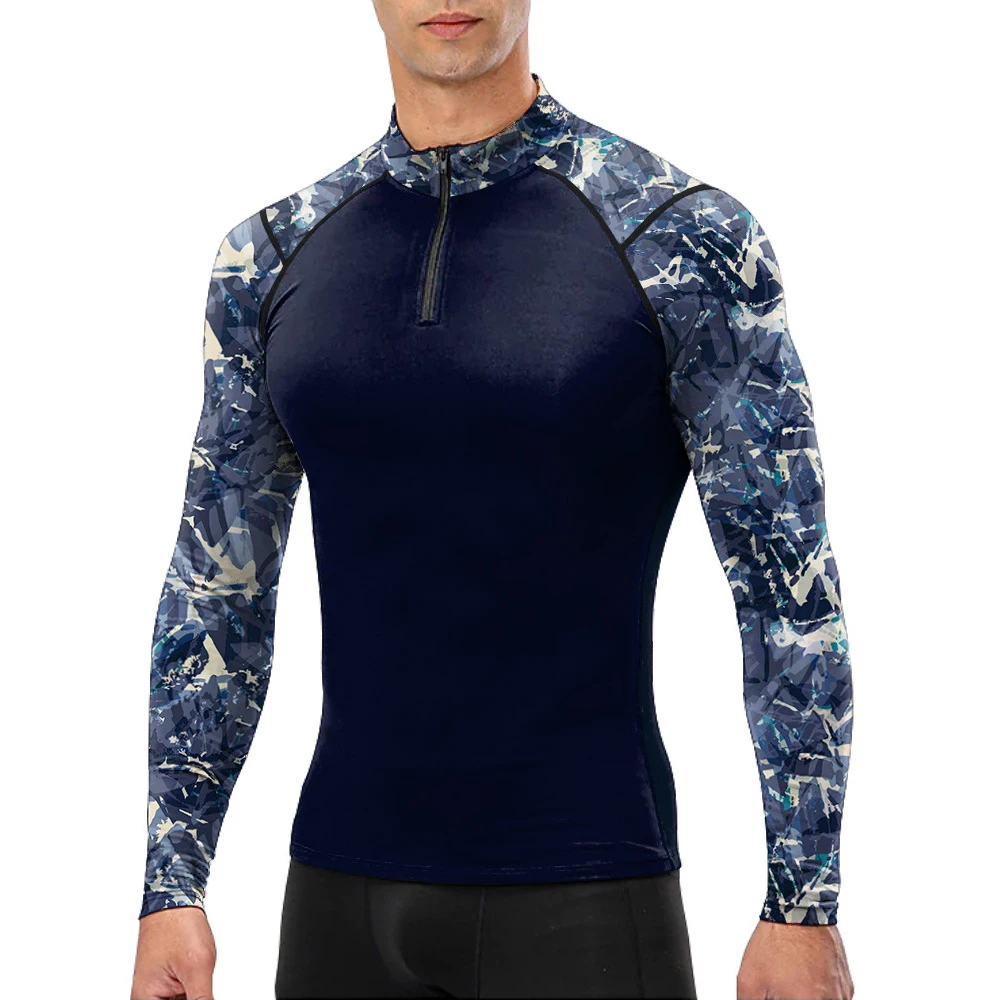 

Men's Outdoor Sports Sun Protection Surfing Suit Split Long Sleeve Swimming Top Beach Wind Sailing Surfing Quick Dry Top