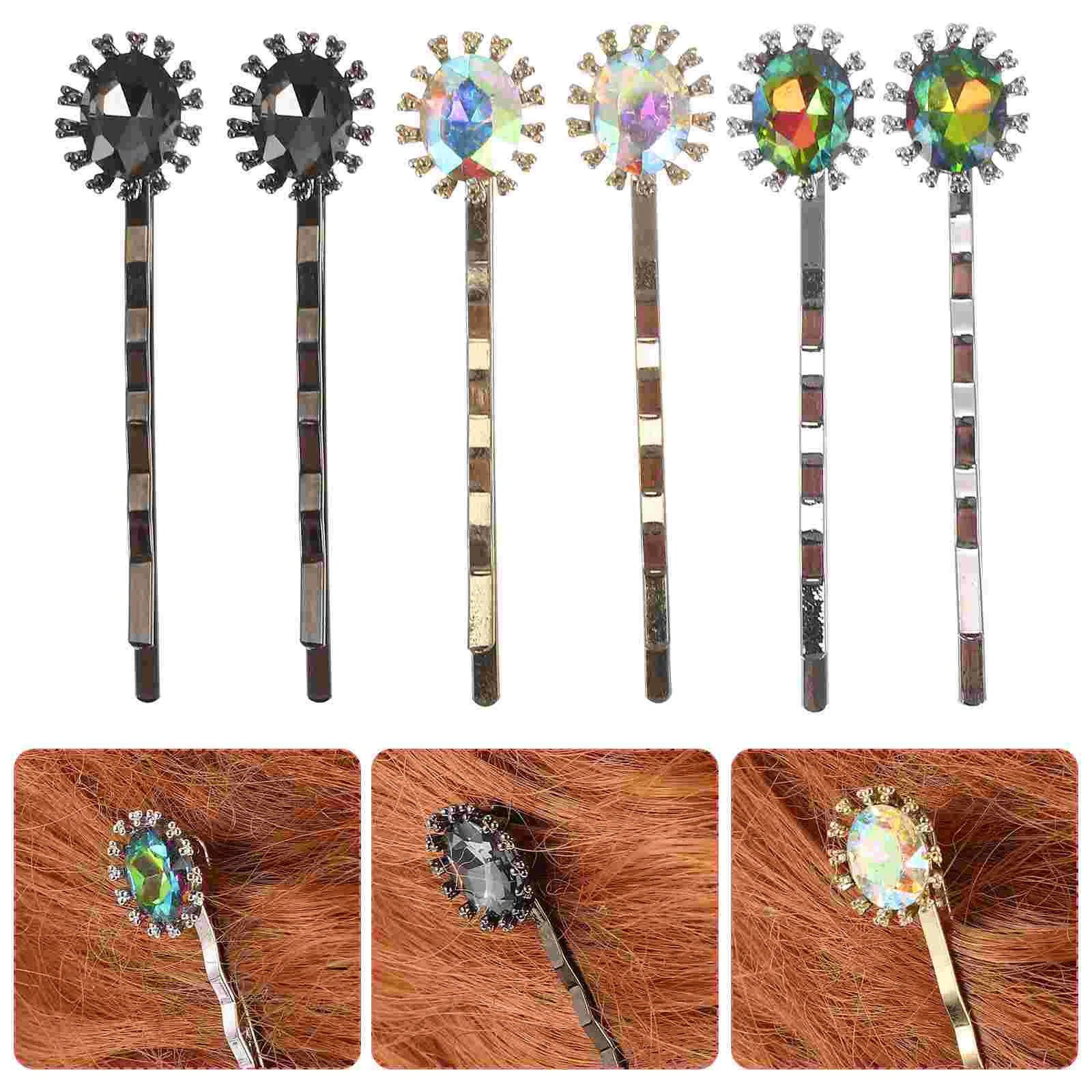 

6 Pcs Halloween Hair Clips Barrettes Metal Snap Headgear for Women Zinc Alloy Accessories Miss Trim