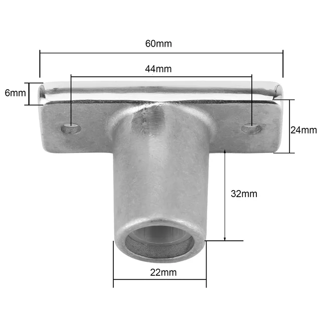 2Pcs Top Mount Rowlock Socket – 1/2" Oar Lock Holder, 316 Stainless Steel Shank, For Boats, Yachts, & Marine Use