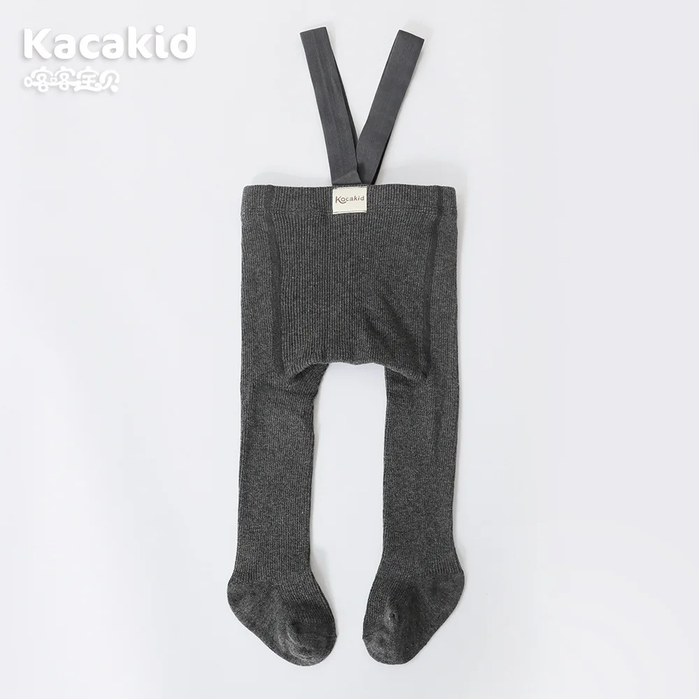 Festive Baby Knit Suspender Tights - Cozy High Waist Leggings