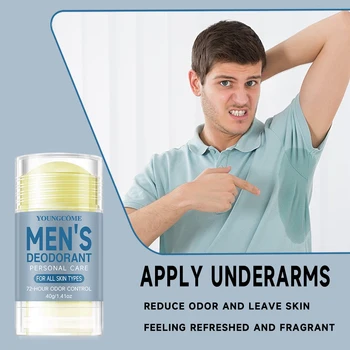 YOUNGCOME Men Deodorant StickRemove Armpit Odor Underarm Refresh Sticks Refresh Anti Sweating Keep Drying Lasting Fragrance 1