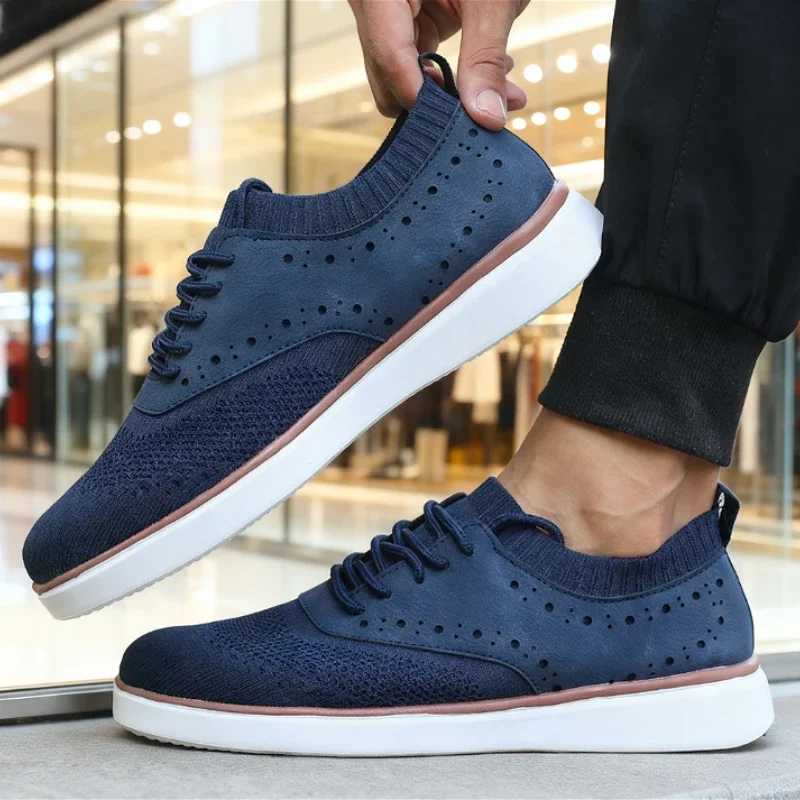 Lightweight Sneakers for Man Comfortable Non-Slip Business Casual Shoe Trendy Retro Versatile Tennis Footwear Designer Shoes Men