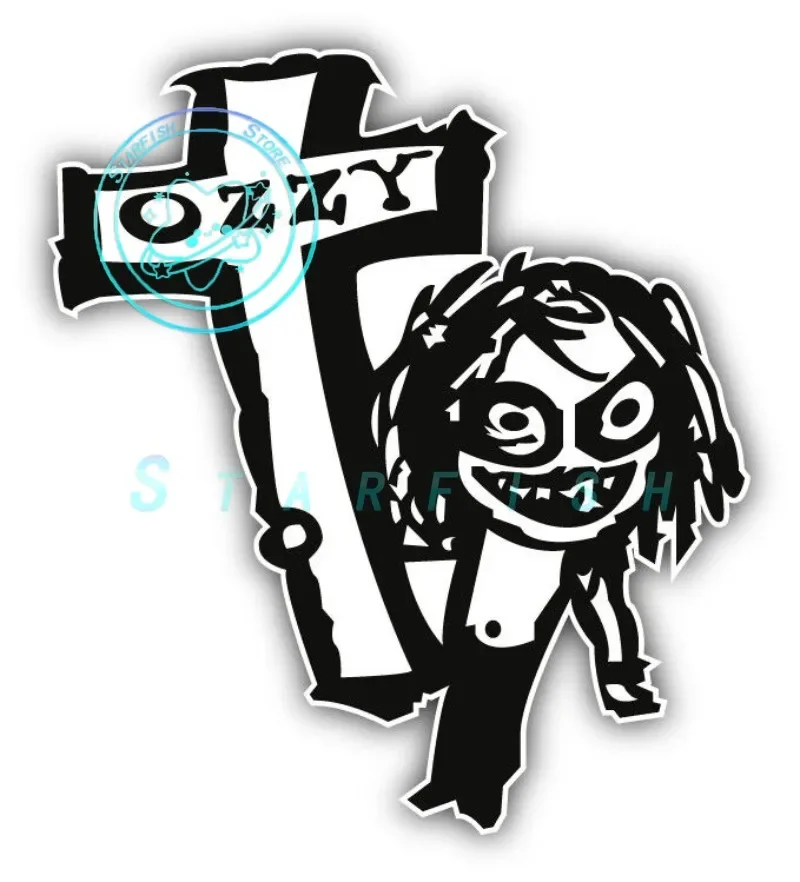 

Ozzy Osbourne Cross Car Bumper Sticker Decal Spray Painting Process Waterproof Sun Protectio