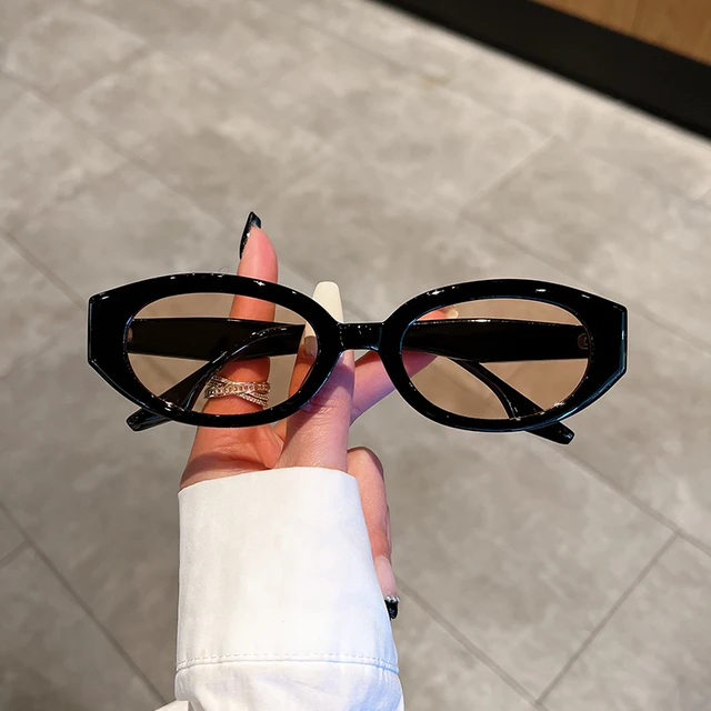 KAMMPT Vintage ovale lunettes de soleil femmes mode rétro femme lunettes de soleil nouveau dans à la mode marque de luxe concepteur dame nuances lunettes 1