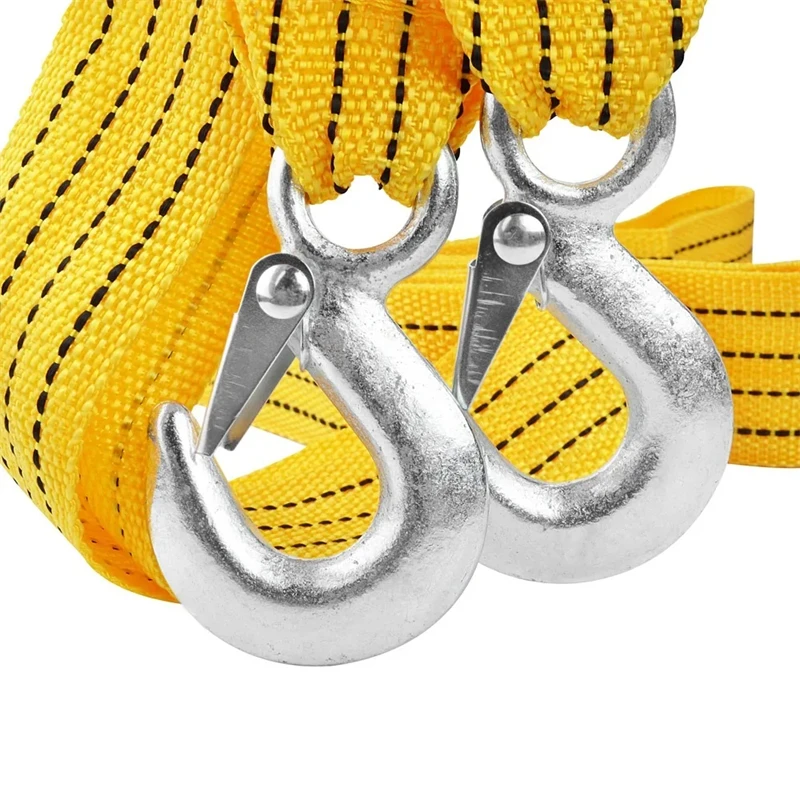 Car Tow Cable Car Towing Rope 1 Pcs Car Tow Cable Heavy Duty 3 Ton Trailer Rope Towing Pull Rope Strap Hooks Van Road Recovery Car Accessories
