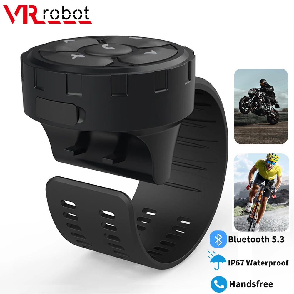 14.88US $ 30% OFF|Vr Robot Wireless Bluetooth 5.3 Remote Button Universal Motorcycle/bike Handlebar Media Controller Car Steering Wheel Control - Remote Controls - AliExpress
