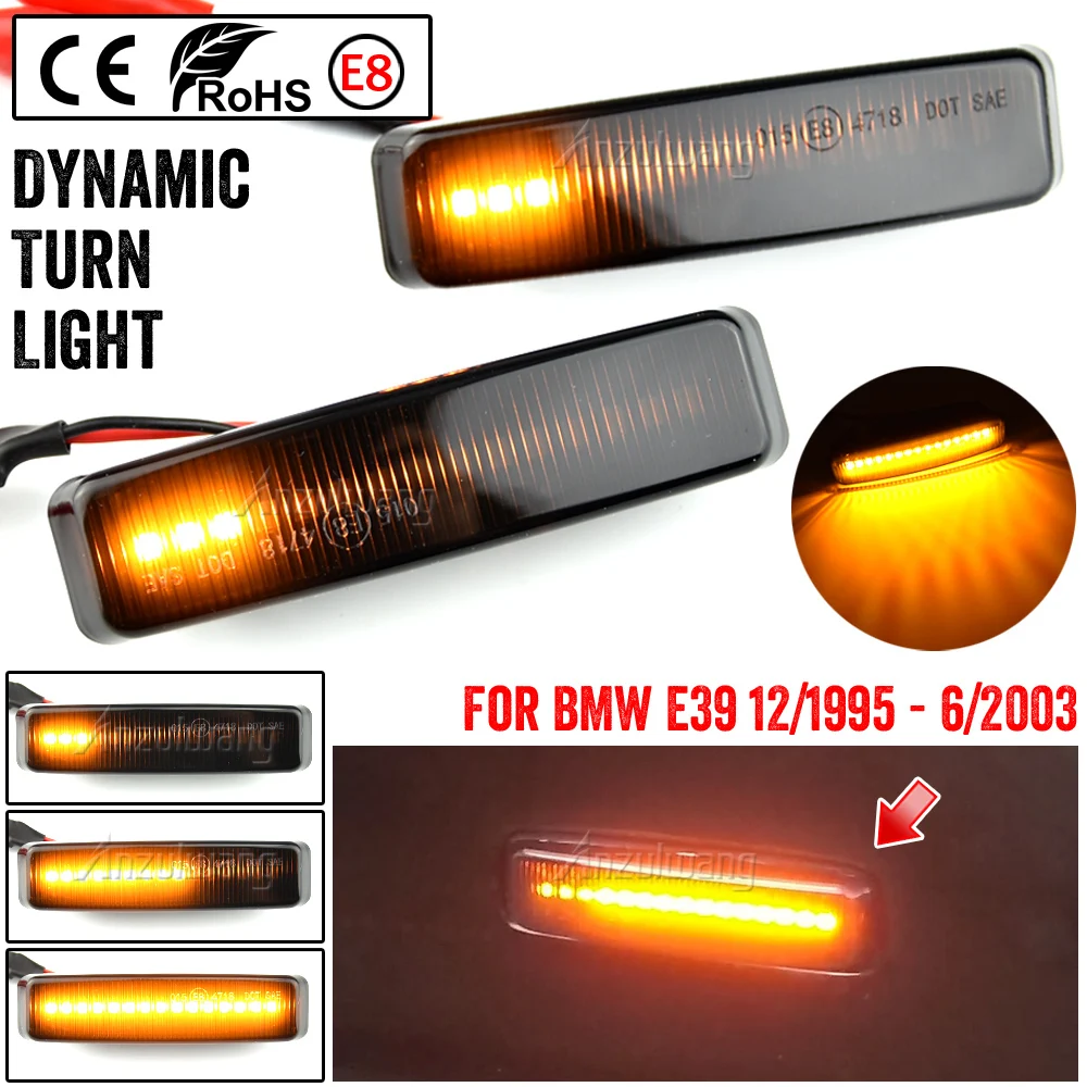 

Flasher Dynamic Blinker Indicator LED Turn Signal Light Side Marker Sequential Lamp For BMW 5 Series E39 1995-2003 M5