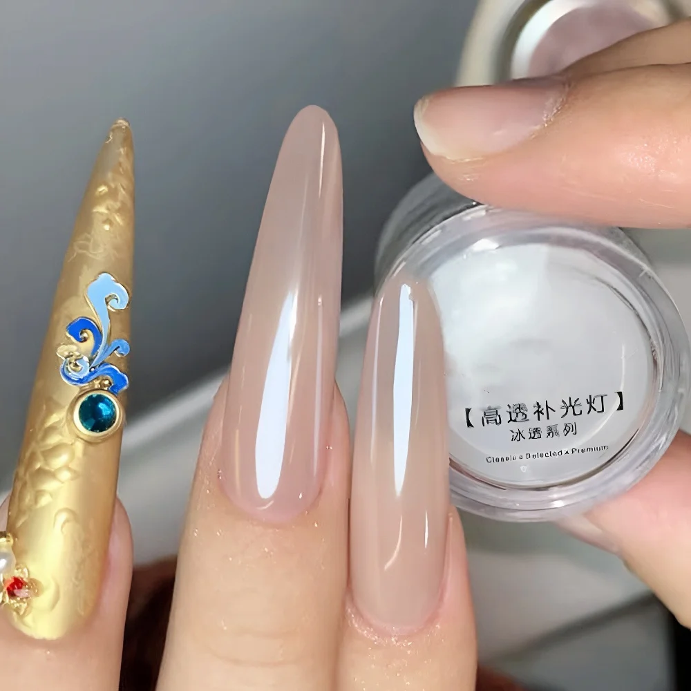 1병 미러 브라이트 플레이팅 오로라 크롬 파우더 네일용 문라이트 펄 화이트 러..