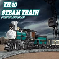TH 10 Steam Train Model Building Blocks Bricks Technical Railroad Desktop Decoration Assembly 59001 High-Tech Kids Toys For Gift 1
