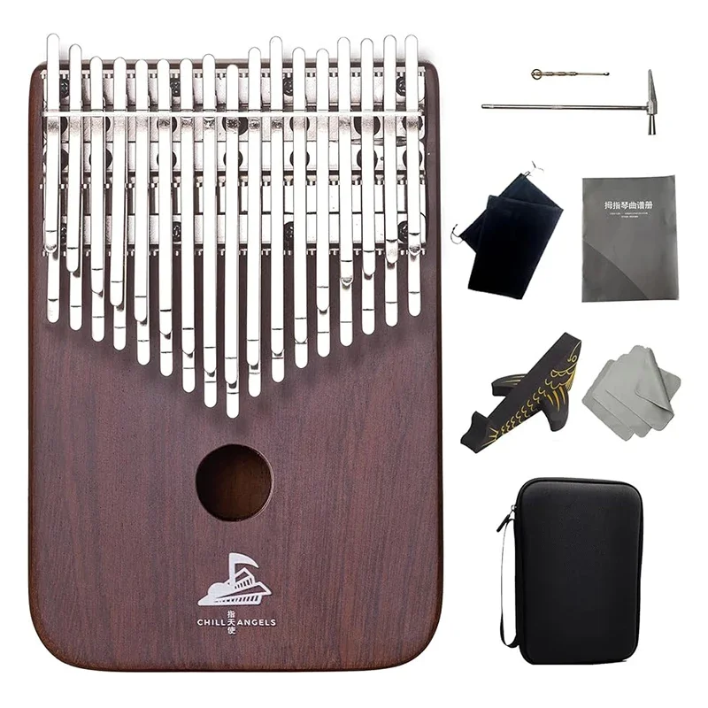 

Chill Angels Kalimba 34 Key Thumb Piano C/B Note Ebony Wood Double Layer Keys Kalimbas Portable Professional Musical Instruments