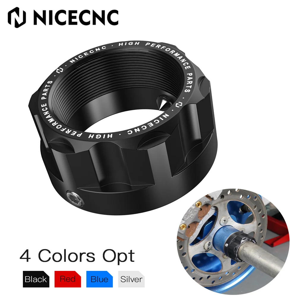 For Yamaha Raptor 700 ATV Rear Axle Nut for Raptor 700 700R 2006-2023 YFZ450 2007-2013 Aluminum NICECNC 90179-36003-00 nicecnc atv utv lower chain roller guide kit for yamaha raptor 700 700r 2015 2023 4d3 22178 00 00