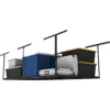 4x8 Overhead Garage Storage Rack, Adjustable Garage Storage Organization Systerm, Black 1