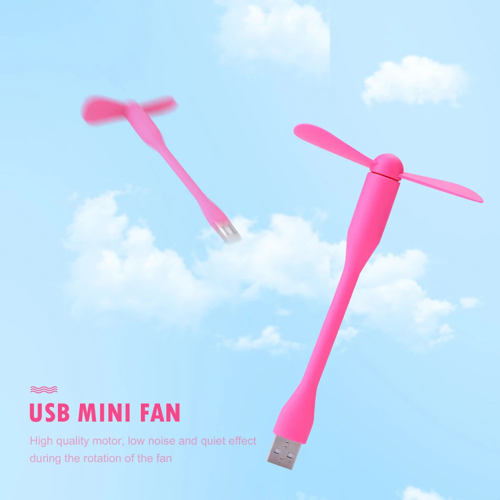 Portable Flexible Mini USB Fan Low Power Bendable for Mobile Power Bank/Laptop Hand Fan Computer Summer Gadget