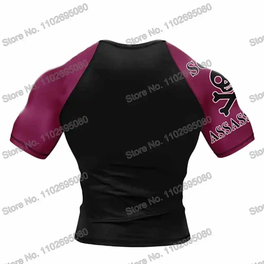 Muay Thai Surf Clothing BJJ MMA Men Rash Guard Short Sleeve Diving T-Shirt Tight Swimwear Summer Beach Floatsuit Women GYM Tops