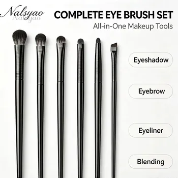 Set di Pennelli per il Trucco degli Occhi – Strumenti per Ombretto Naturale, Sopracciglia, Contouring, Eyeliner e Dettagli