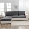 1pc Waterproof Sofa Cushion Cover Jacquard Polar Fleece Stretch Removable Washable Couch Covers Pets Kids Furniture Protector 6