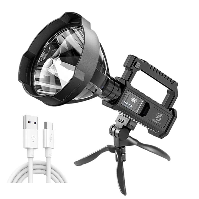 Rechargeable High Power Led flashlight LED Flashlights Ultra Long Lighting Distance Lamp Searchlight XHP70 Powerful Lantern Torches