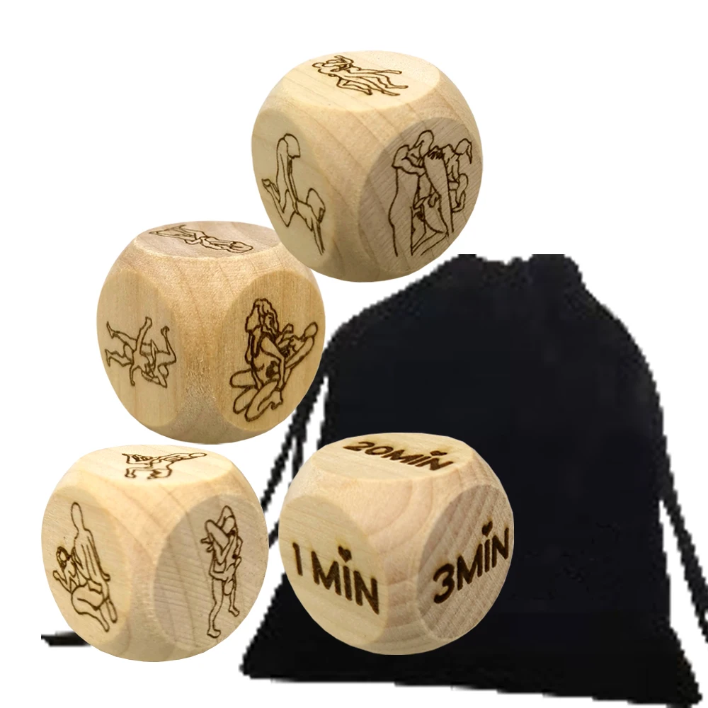 4Pcs Luxury Private Couple Yoga Poses Dice Naughty Bedroom Love Sports Dice Couple Improve Love of Lover Art Gift