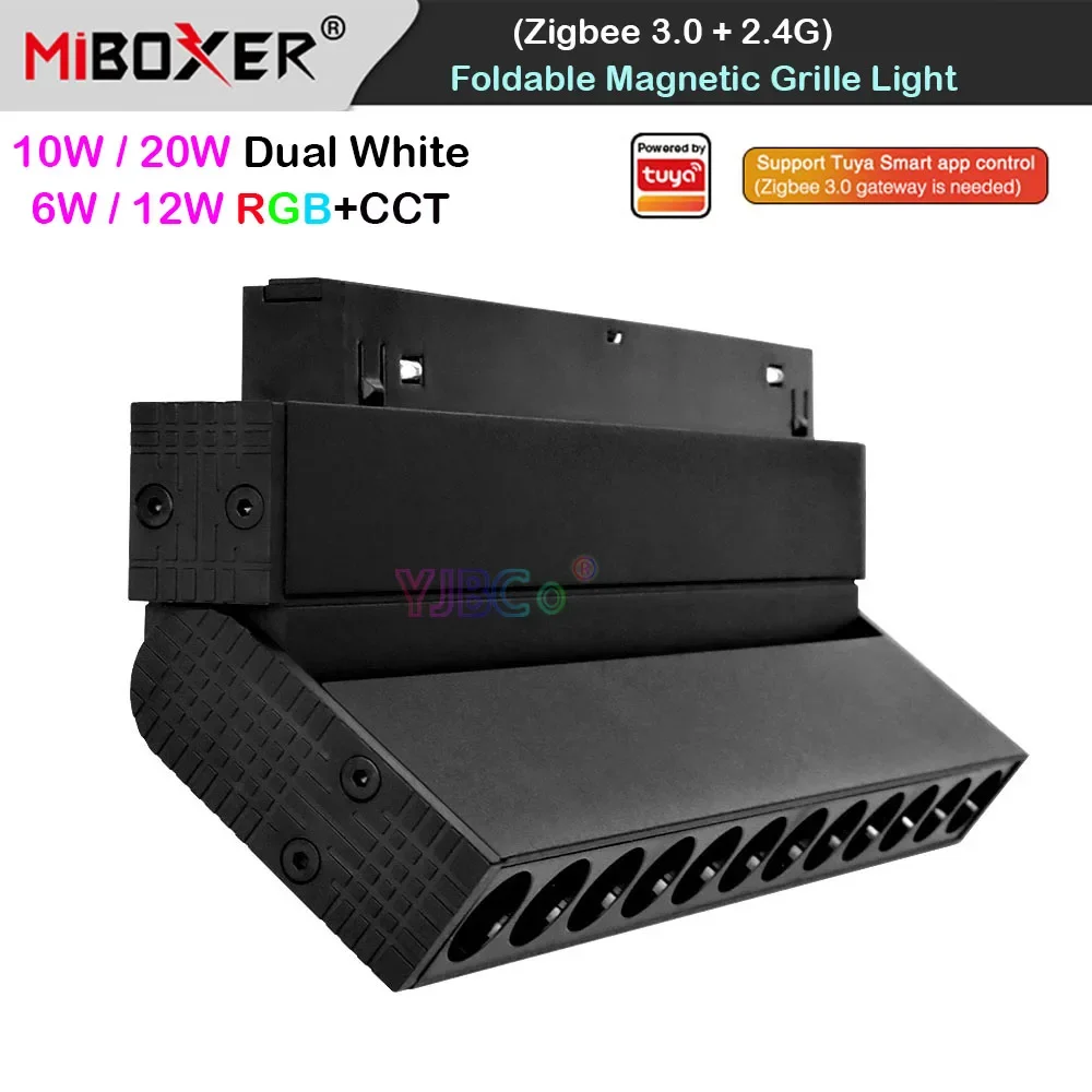 Miboxer 2.4G Zigbee 3.0 6W 12W RGBCCT 10W 20W Dual White LED Foldable Magnetic Grille Light smart Tuya 48V RF Remote Control