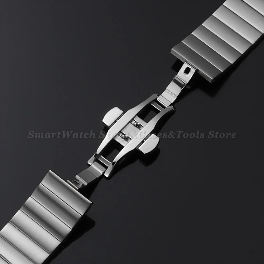 Men's Silver Brushed Metal Quick Release Watch Bracelet - Solid Stainless Steel