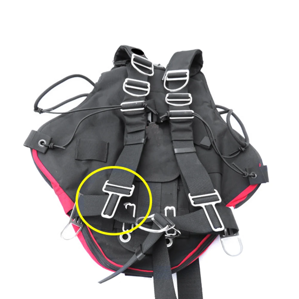 

Stainless Steel Scuba Diving Sidemount Webbing Strap Keeper Fits for 5cm Webbing Durable BCD Accessories-Style 4