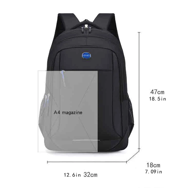 The large-capacity backpack, equipped with multiple zippered pockets and durable shoulder straps, is an ideal choice for travel,