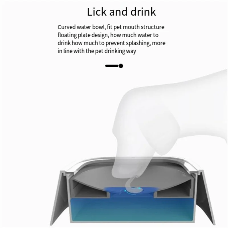 Dog Drinking Water Bowl Floating Non-Wetting Mouth Cat Bowl Without Spill Drinking Water Dispenser Plastic Anti-Over Dog Bowl 5