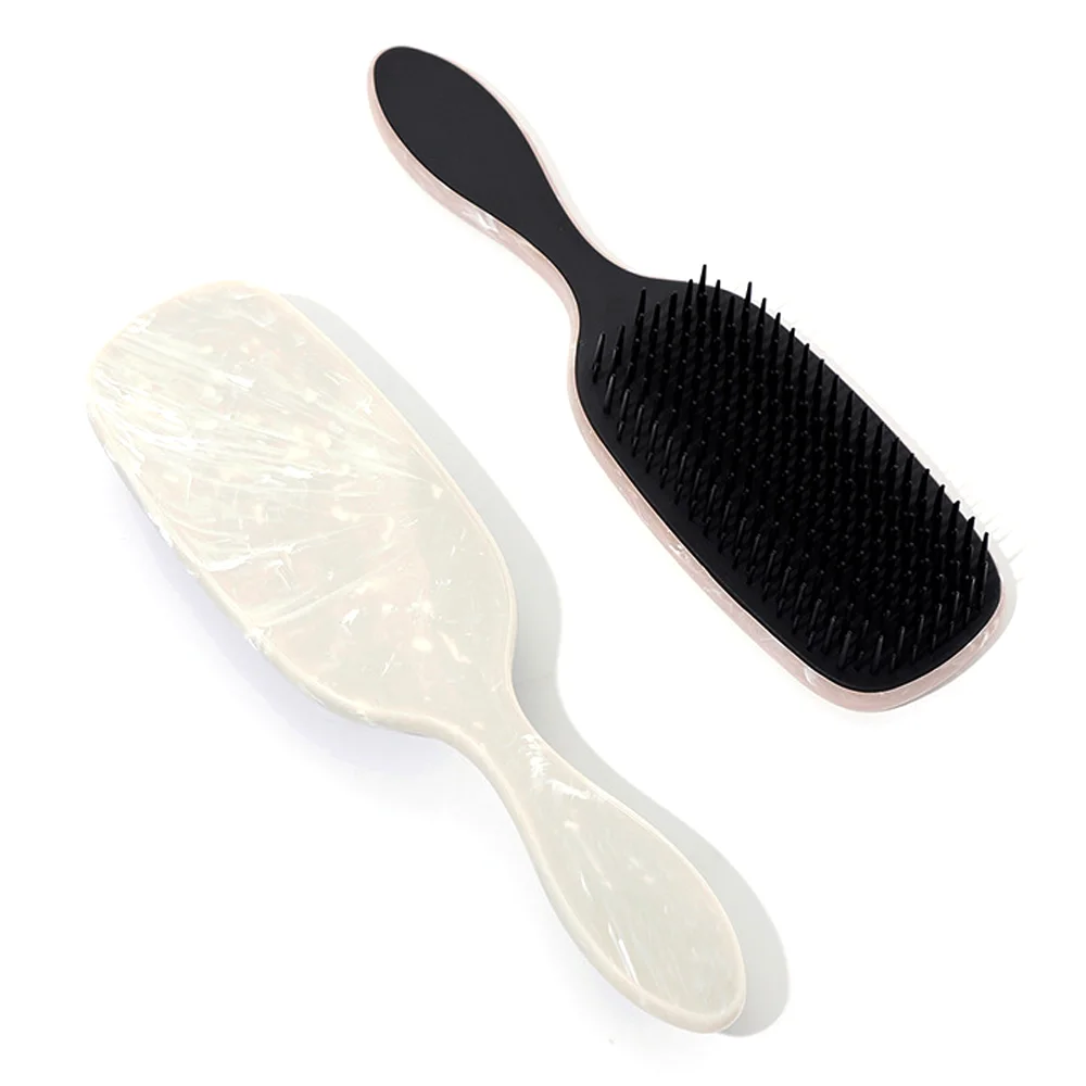 Marbled Anti-Static Detangling Hair Brush with Massage Handle
