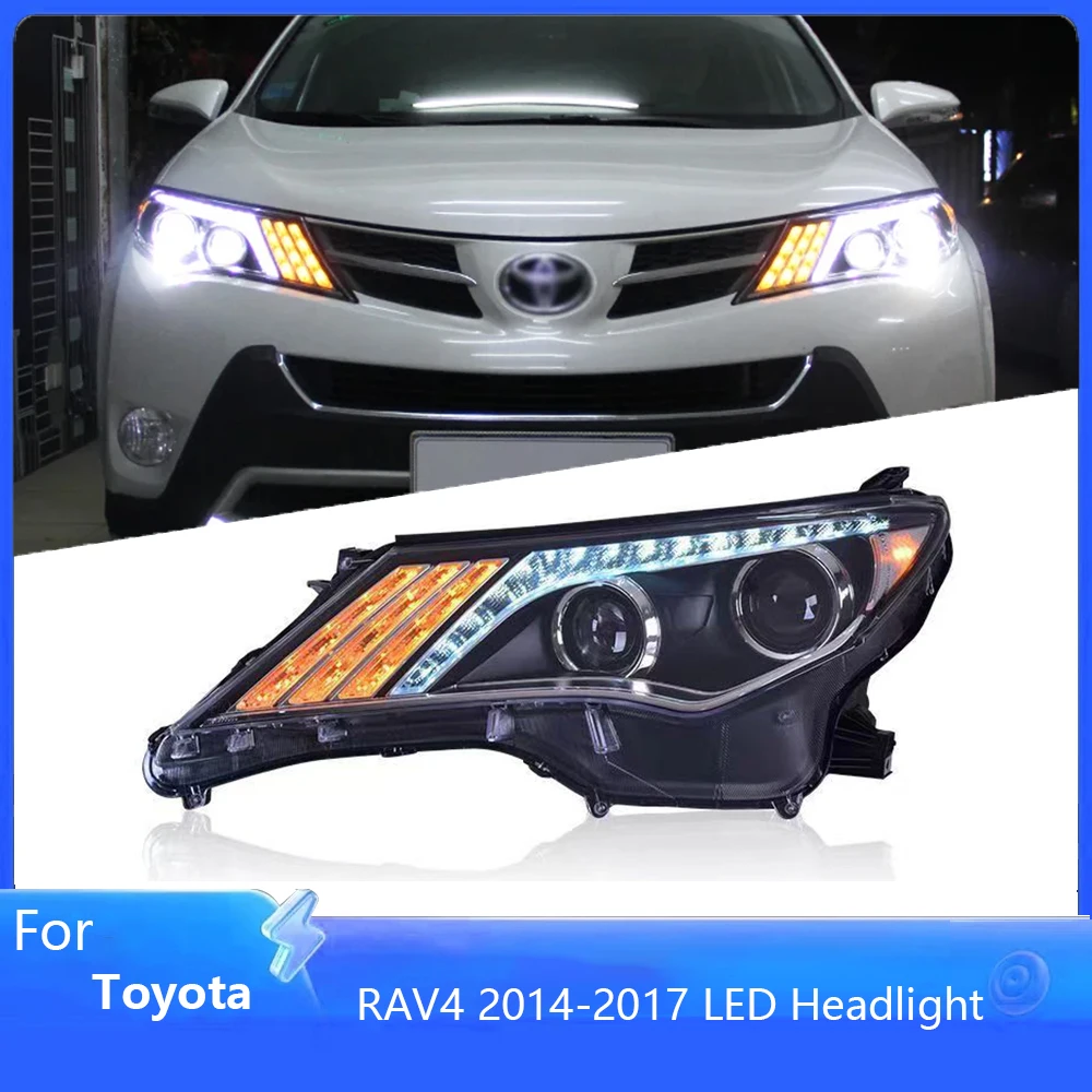 

Стайлинг автомобиля для Toyota RAV4 2014-2017 Φ передний сигнал фары DRL ксеноновые автомобильные аксессуары