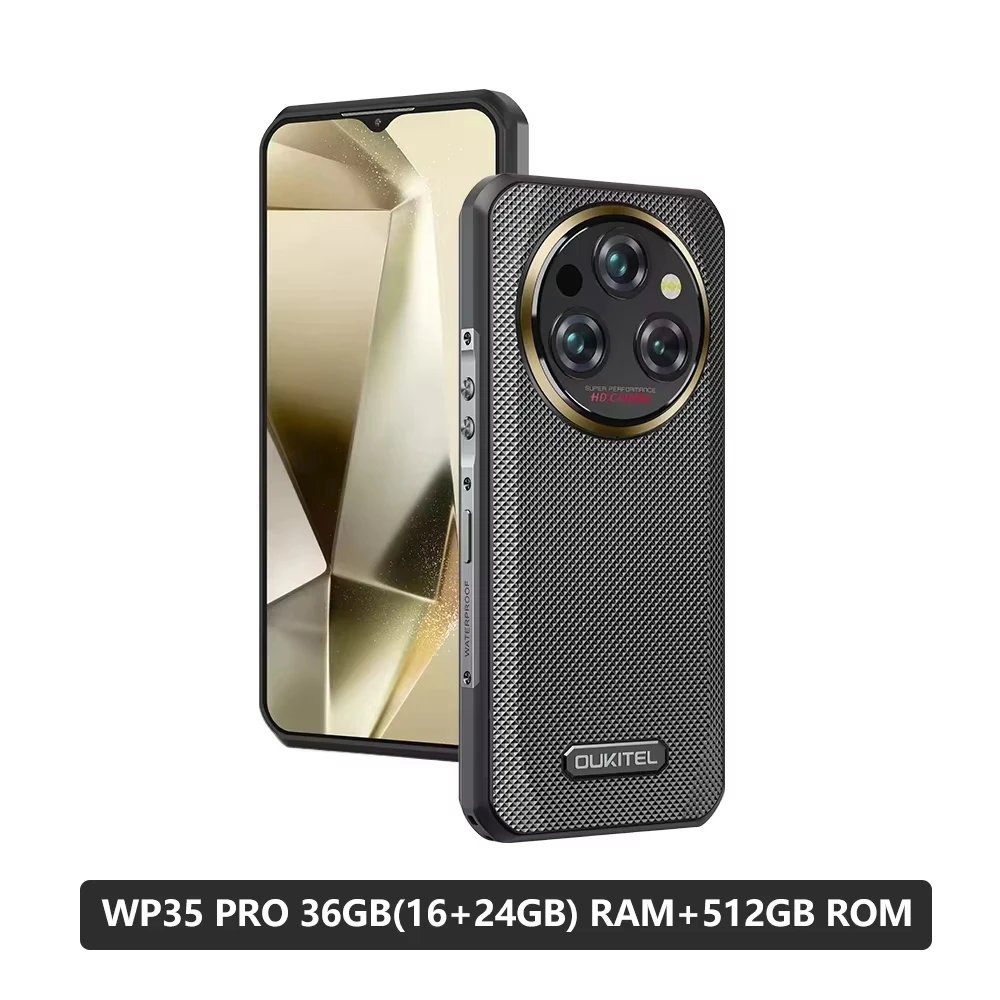 携帯電話本体 OUKITEL WP35 Pro 11000mAh 36GB/512GB Oukitel [WP35 PRO] 頑丈な携帯電話 6.6インチ 2.4K ディスプレイ 60Hz